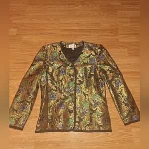 Retro Talbots metallic blazer,  sz 14